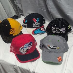5 VINTAGE NASCAR HATS